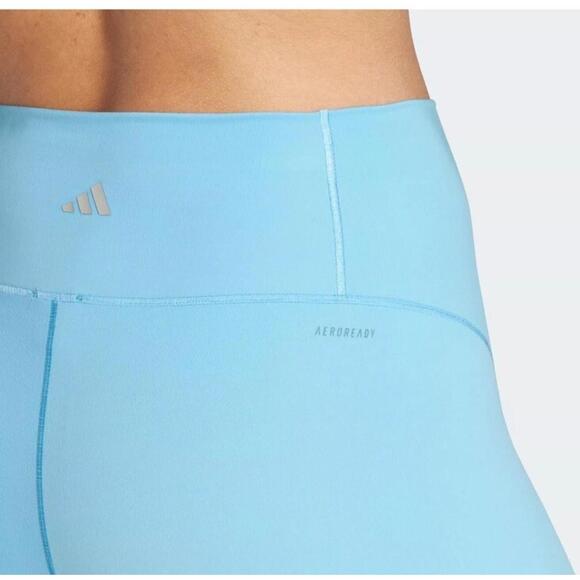 $100 Adidas All Me Luxe 7/8 Length High-Rise Leggings Blue Women’s IR7925 XL - Picture 3 of 8